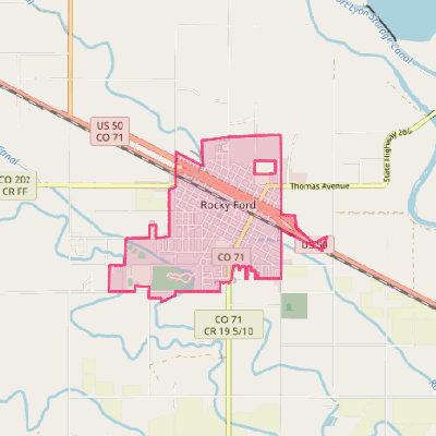 Map of Rocky Ford