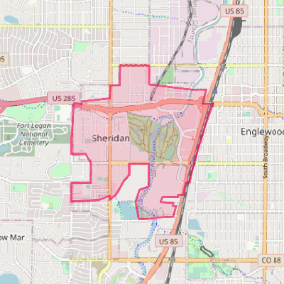 Map of Sheridan