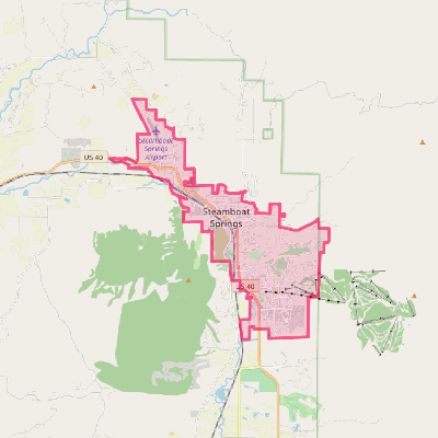 Map of Steamboat Springs