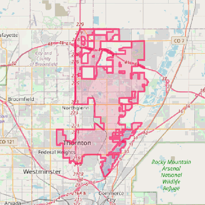 Map of Thornton