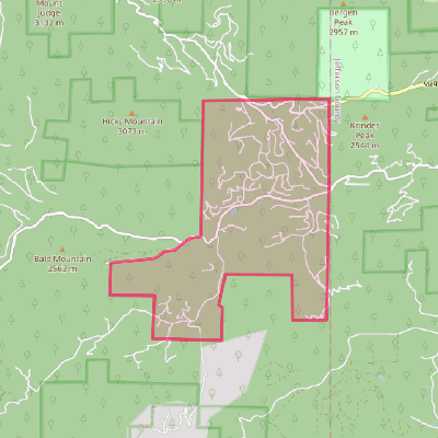 Map of Upper Bear Creek