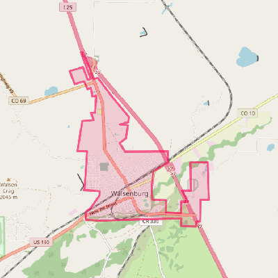 Map of Walsenburg