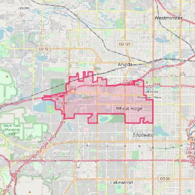 Map of Wheat Ridge