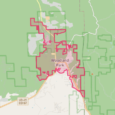 Map of Woodland Park