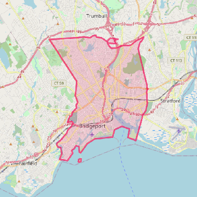 Map of Bridgeport