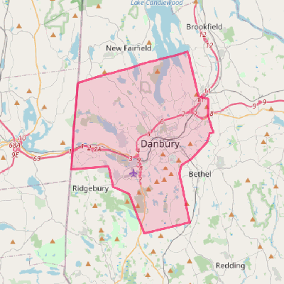 Map of Danbury