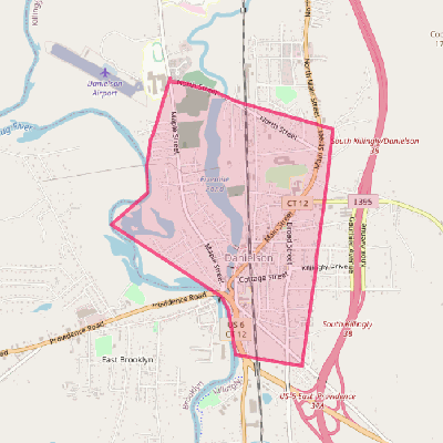 Map of Danielson