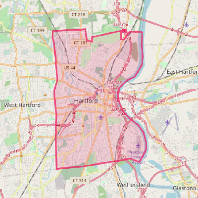 Map of Hartford