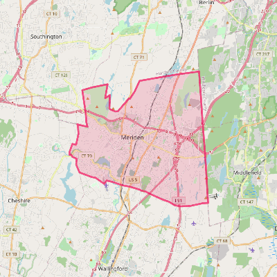 Map of Meriden