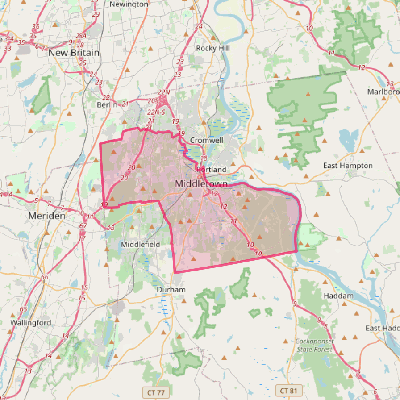 Map of Middletown
