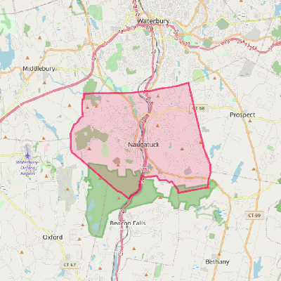 Map of Naugatuck