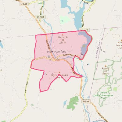 Map of New Hartford Center