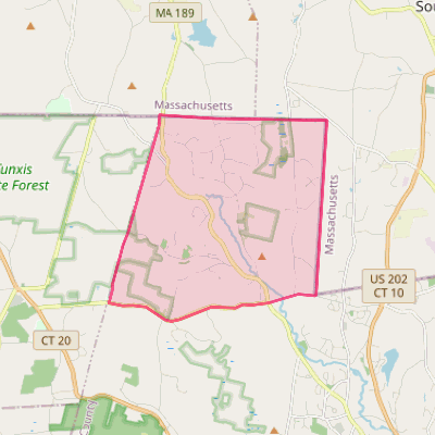 Map of North Granby