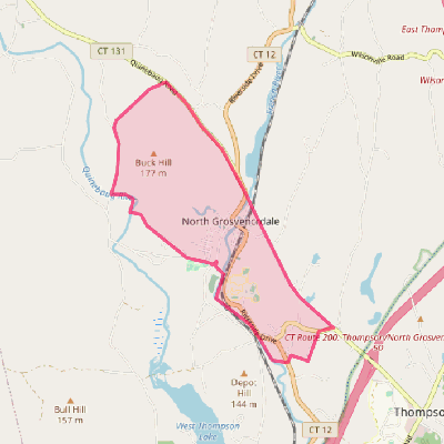 Map of North Grosvenor Dale