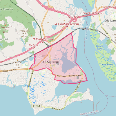 Map of Old Saybrook Center