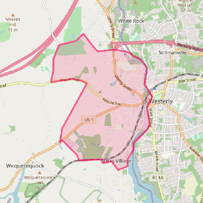 Map of Pawcatuck