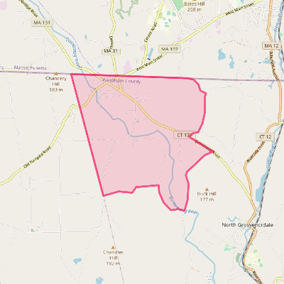 Map of Quinebaug