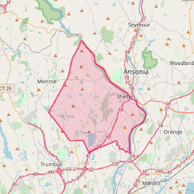 Map of Shelton