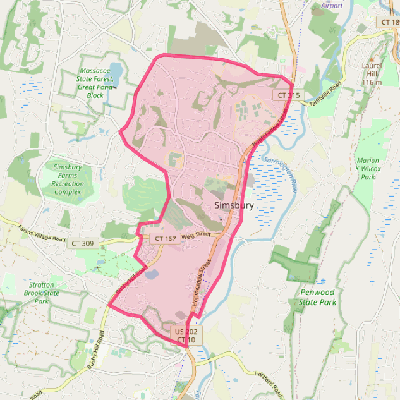 Map of Simsbury Center