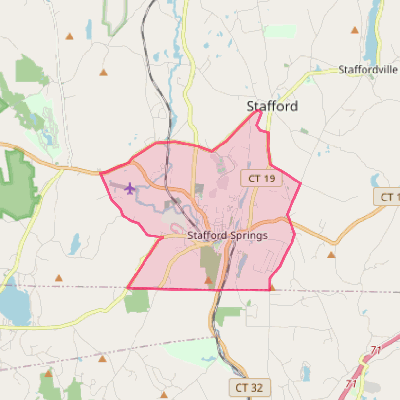 Map of Stafford Springs