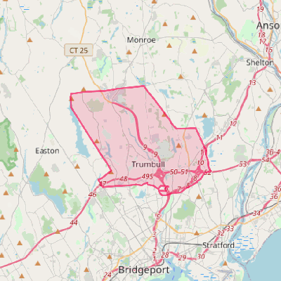 Map of Trumbull