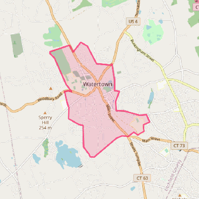 Map of Watertown