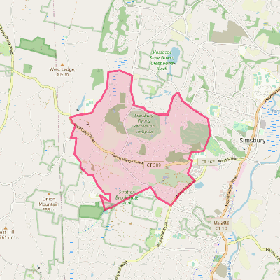 Map of West Simsbury