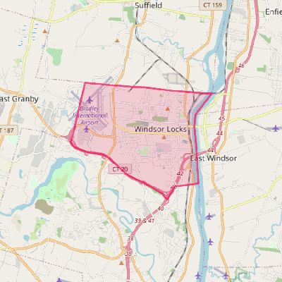 Map of Windsor Locks