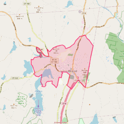 Map of Winsted