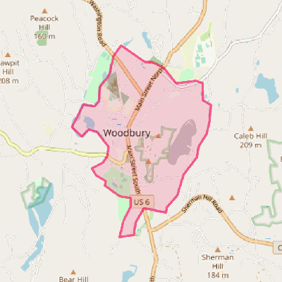 Map of Woodbury Center