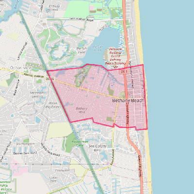 Map of Bethany Beach