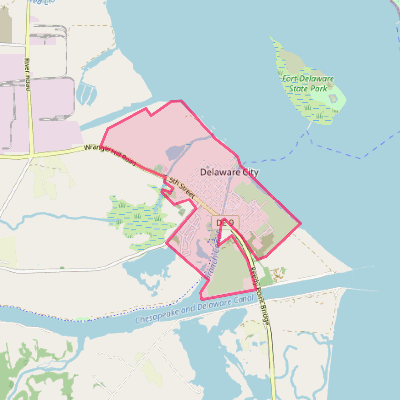 Map of Delaware City