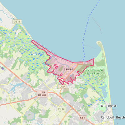 Map of Lewes