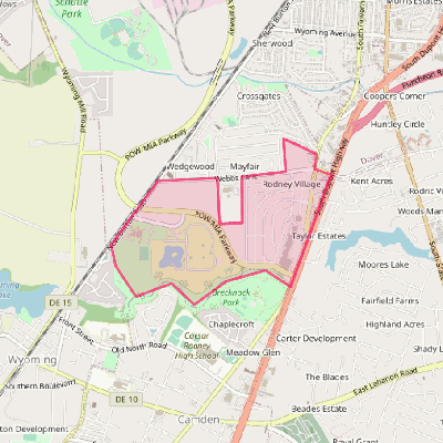 Map of Rodney Village