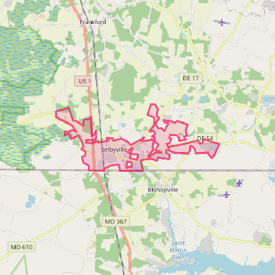 Map of Selbyville