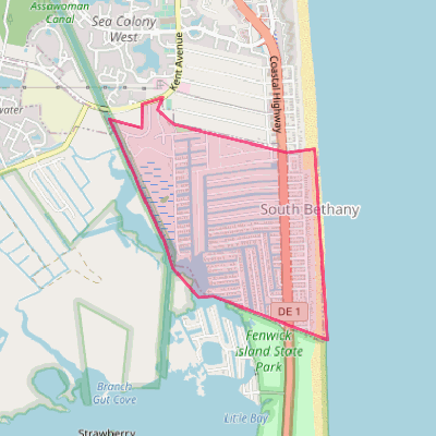 Map of South Bethany