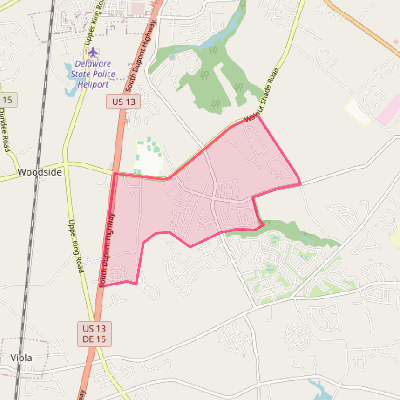 Map of Woodside East