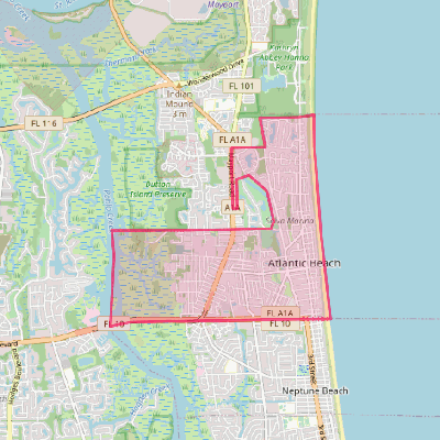 Map of Atlantic Beach