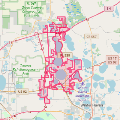 Map of Auburndale