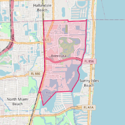 Map of Aventura