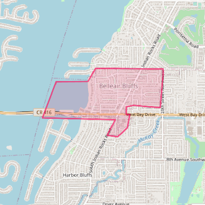 Map of Belleair Bluffs