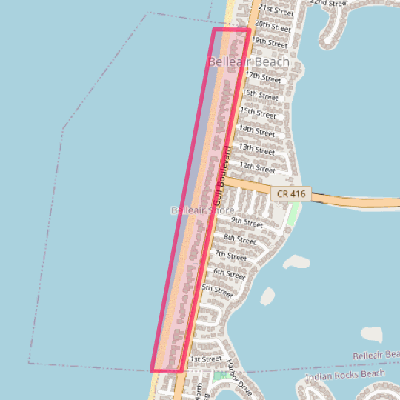 Map of Belleair Shore