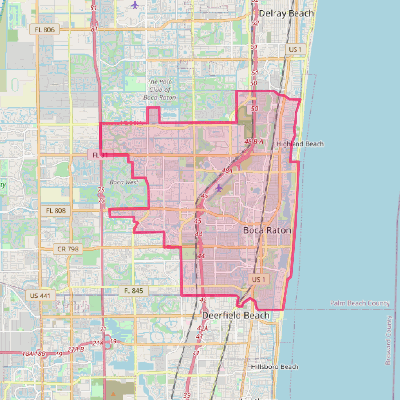 Map of Boca Raton