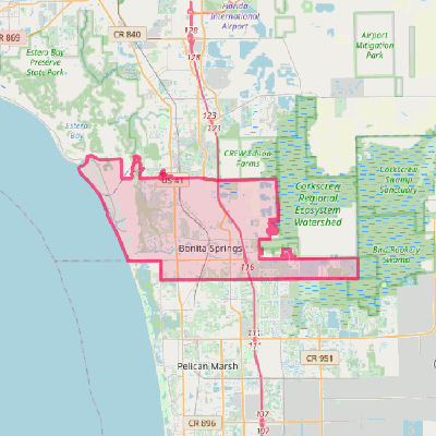 Map of Bonita Springs