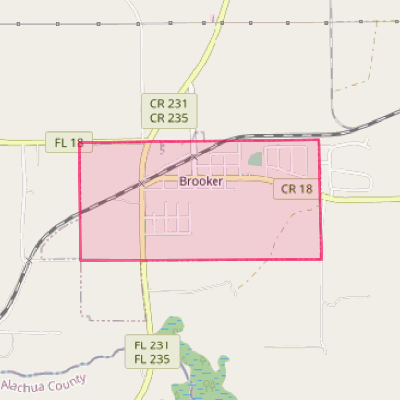 Map of Brooker