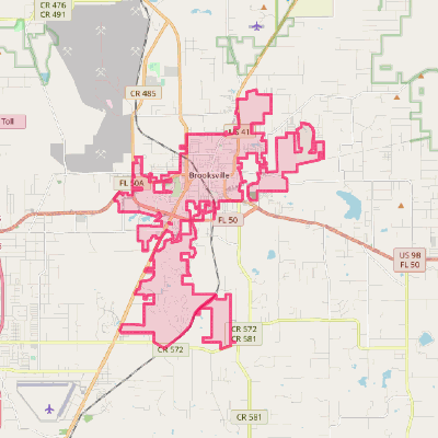 Map of Brooksville