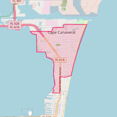 Map of Cape Canaveral