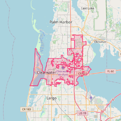 Map of Clearwater