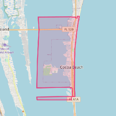 Map of Cocoa Beach