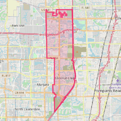 Map of Coconut Creek